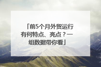 前5个月外贸运行有何特点、亮点？一组数据带你看