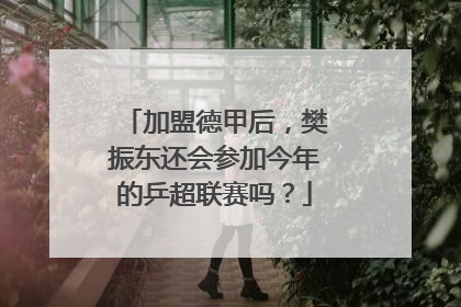 加盟德甲后，樊振东还会参加今年的乒超联赛吗？