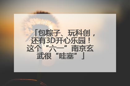 包粽子、玩科创，还有3D开心乐园！这个“六一”南京玄武很“哇塞”