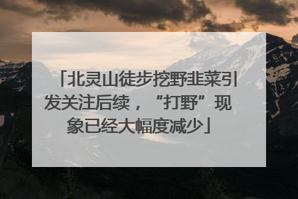 北灵山徒步挖野韭菜引发关注后续，“打野”现象已经大幅度减少