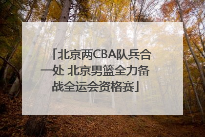 北京两CBA队兵合一处 北京男篮全力备战全运会资格赛