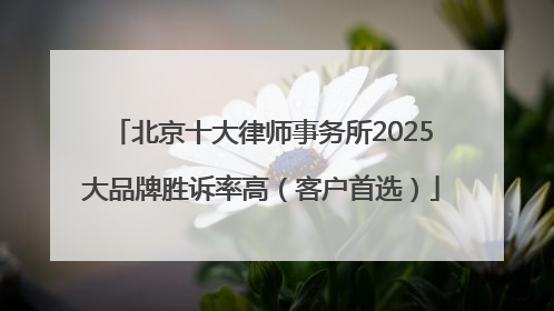 北京十大律师事务所2025大品牌胜诉率高（客户首选）