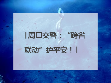 周口交警：“跨省联动”护平安！