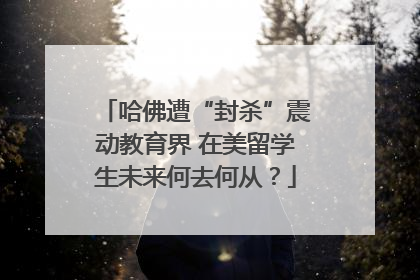 哈佛遭“封杀”震动教育界 在美留学生未来何去何从？