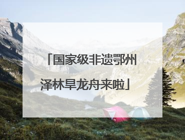国家级非遗鄂州泽林旱龙舟来啦