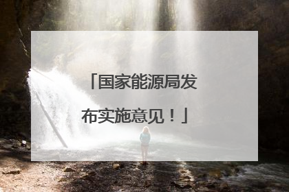 国家能源局发布实施意见！