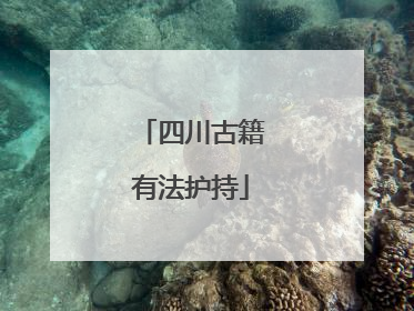 四川古籍有法护持