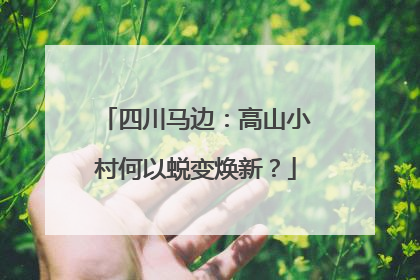 四川马边：高山小村何以蜕变焕新？