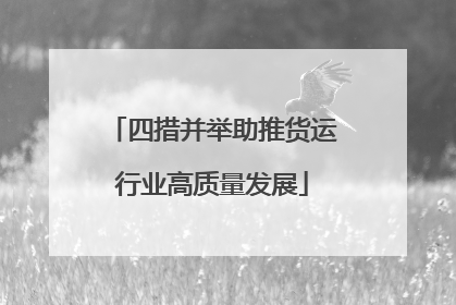 四措并举助推货运行业高质量发展