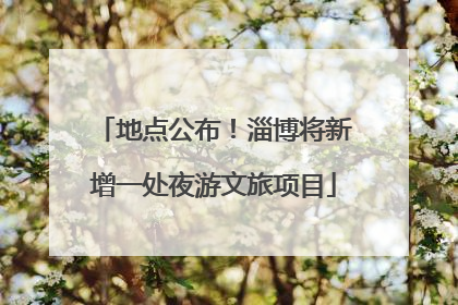 地点公布！淄博将新增一处夜游文旅项目