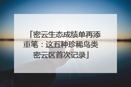 密云生态成绩单再添重笔：这五种珍稀鸟类密云区首次记录