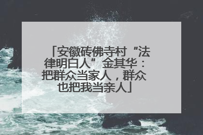 安徽砖佛寺村“法律明白人”金其华：把群众当家人，群众也把我当亲人