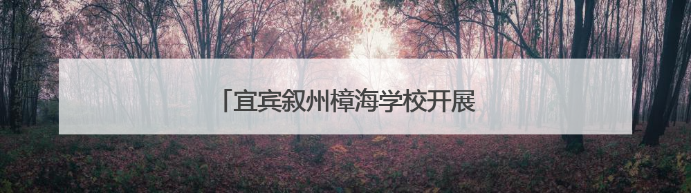 宜宾叙州樟海学校开展教职工趣味工会活动