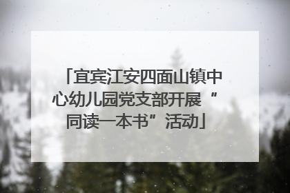 宜宾江安四面山镇中心幼儿园党支部开展“同读一本书”活动