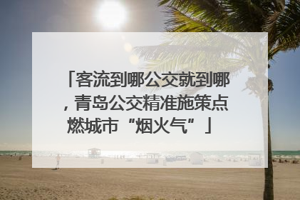 客流到哪公交就到哪，青岛公交精准施策点燃城市“烟火气”