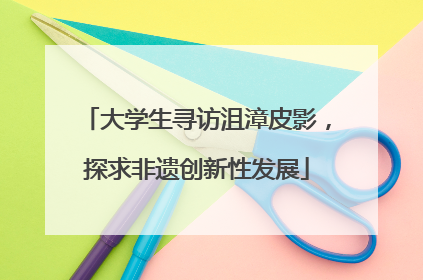 大学生寻访沮漳皮影，探求非遗创新性发展