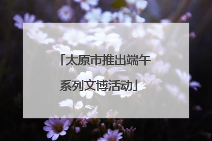 太原市推出端午系列文博活动
