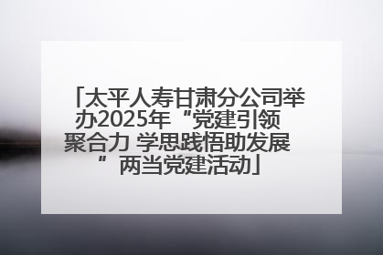 太平人寿甘肃分公司举办2025年“党建引领聚合力 学思践悟助发展”两当党建活动