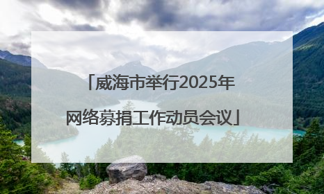 威海市举行2025年网络募捐工作动员会议