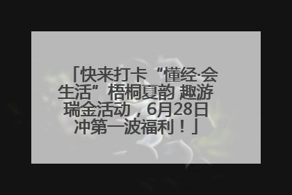 快来打卡“懂经·会生活”梧桐夏韵 趣游瑞金活动，6月28日冲第一波福利！