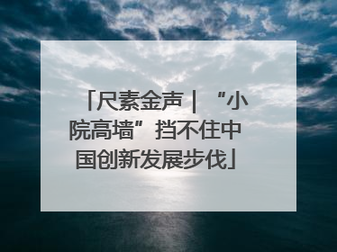 尺素金声｜“小院高墙”挡不住中国创新发展步伐