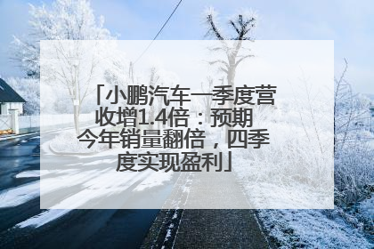 小鹏汽车一季度营收增1.4倍：预期今年销量翻倍，四季度实现盈利