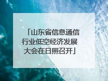 山东省信息通信行业低空经济发展大会在日照召开