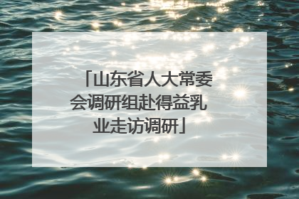 山东省人大常委会调研组赴得益乳业走访调研