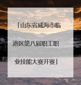 山东省威海市临港区第八届职工职业技能大赛开赛