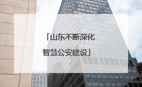 山东不断深化智慧公安建设