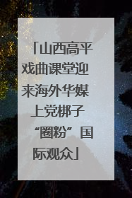 山西高平戏曲课堂迎来海外华媒 上党梆子“圈粉”国际观众
