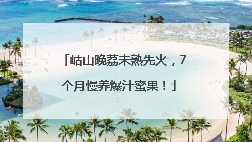 岵山晚荔未熟先火，7个月慢养爆汁蜜果！