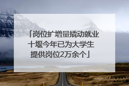 岗位扩增量撬动就业 十堰今年已为大学生提供岗位2万余个