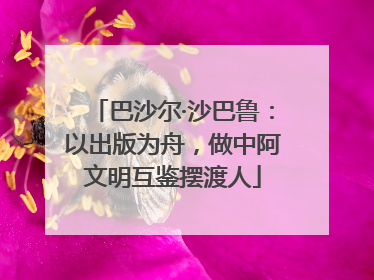 巴沙尔·沙巴鲁：以出版为舟，做中阿文明互鉴摆渡人