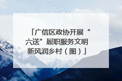 广信区政协开展“六送”履职服务文明新风润乡村（图）