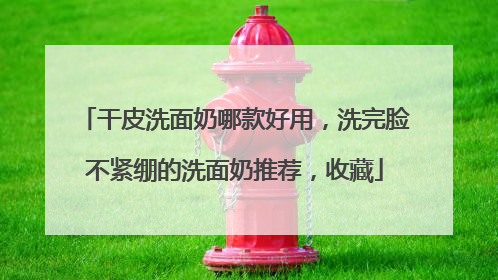 干皮洗面奶哪款好用，洗完脸不紧绷的洗面奶推荐，收藏