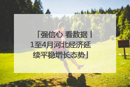 强信心 看数据丨1至4月河北经济延续平稳增长态势