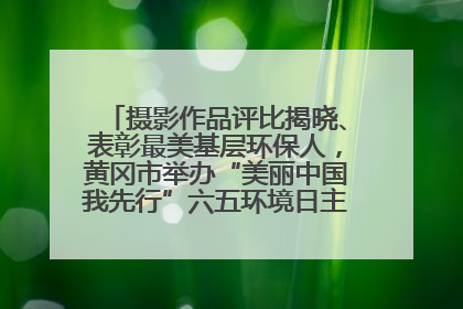 摄影作品评比揭晓、表彰最美基层环保人，黄冈市举办“美丽中国我先行”六五环境日主题宣传活动