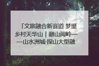 文旅融合新赛道 梦里乡村天华山｜翻山阅岭——山水洲城·探山大型融媒体调查报告③
