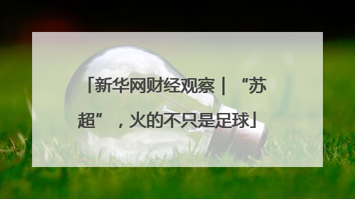 新华网财经观察｜“苏超”，火的不只是足球