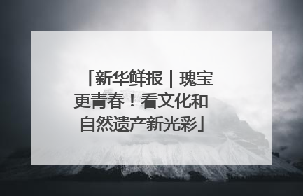 新华鲜报｜瑰宝更青春！看文化和自然遗产新光彩