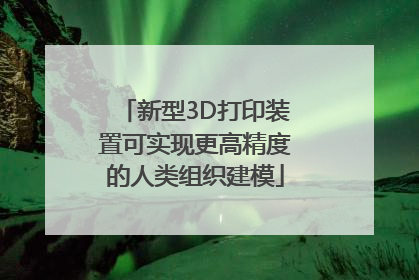 新型3D打印装置可实现更高精度的人类组织建模