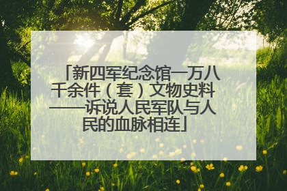 新四军纪念馆一万八千余件（套）文物史料——诉说人民军队与人民的血脉相连