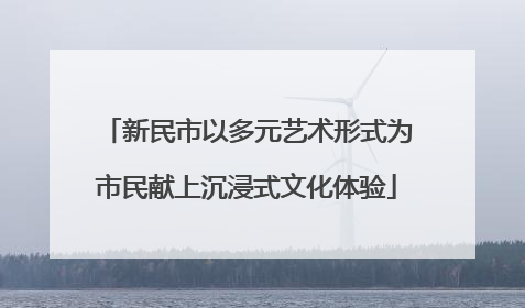 新民市以多元艺术形式为市民献上沉浸式文化体验