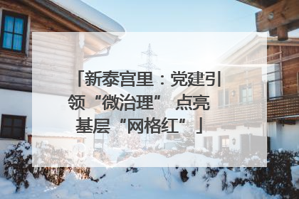 新泰宫里：党建引领“微治理” 点亮基层“网格红”