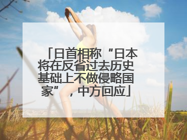 日首相称“日本将在反省过去历史基础上不做侵略国家”，中方回应
