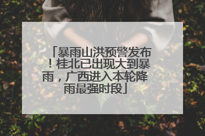 暴雨山洪预警发布！桂北已出现大到暴雨，广西进入本轮降雨最强时段