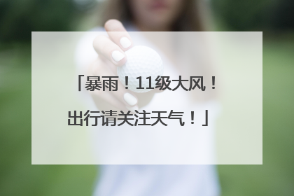 暴雨！11级大风！出行请关注天气！