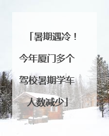 暑期遇冷！今年厦门多个驾校暑期学车人数减少
