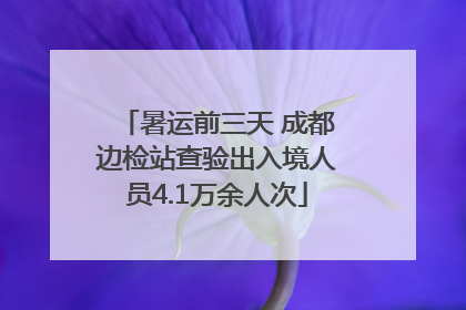 暑运前三天 成都边检站查验出入境人员4.1万余人次